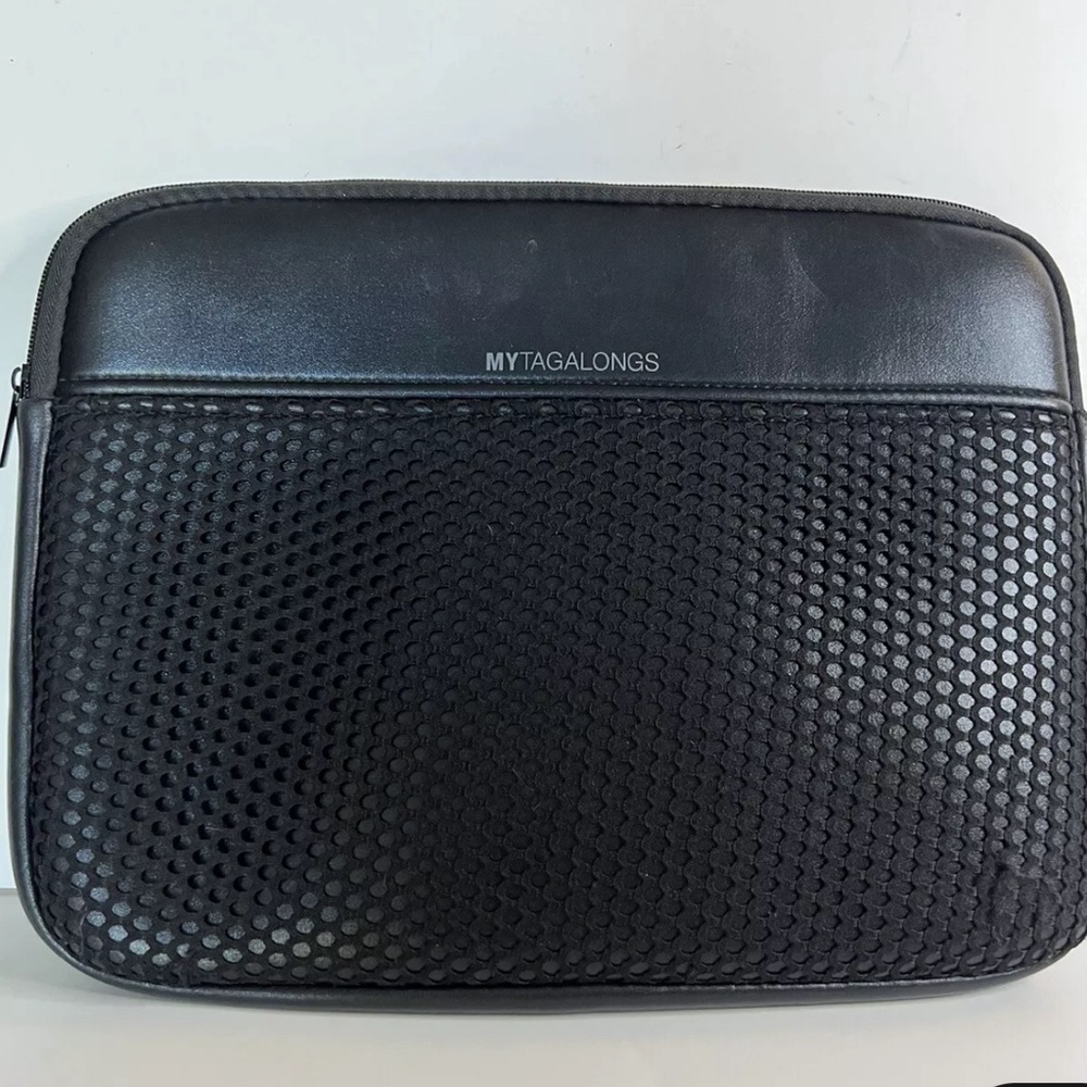 MyTagalongs Laptop Bag Sleeve Black Mesh  Velvet Lined Y2K